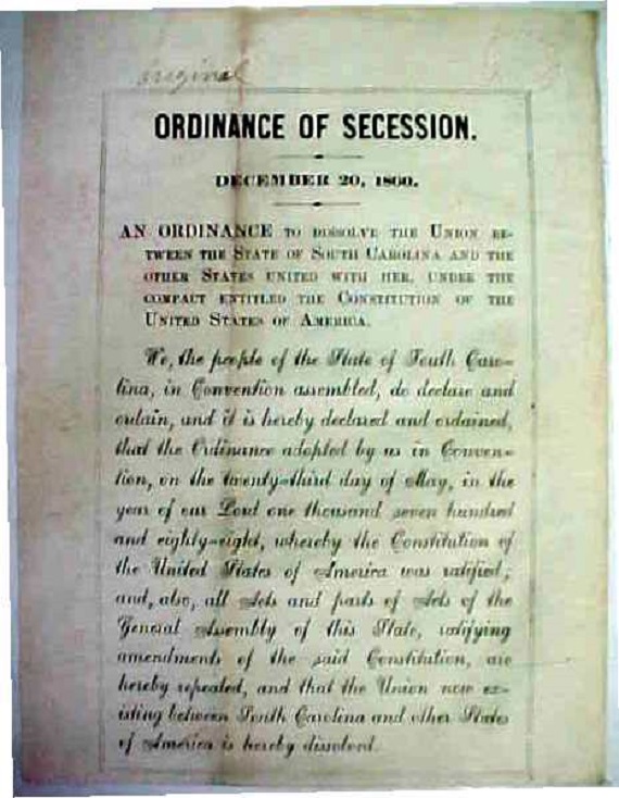 Secession Declarations Do Not Prove the War was over Slavery