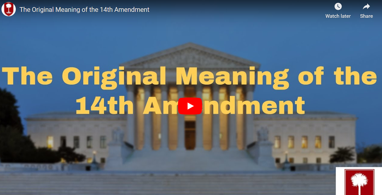 The Original Meaning of the 14th Amendment